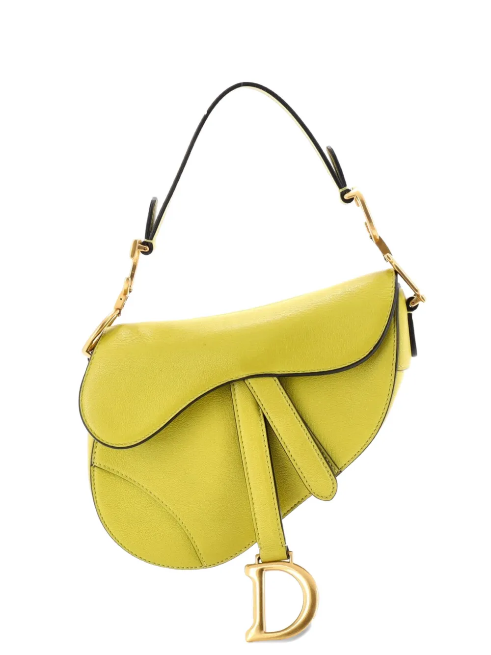 Christian Dior Pre-Owned Saddle Handbag Leather Mini shoulder bag - Verde