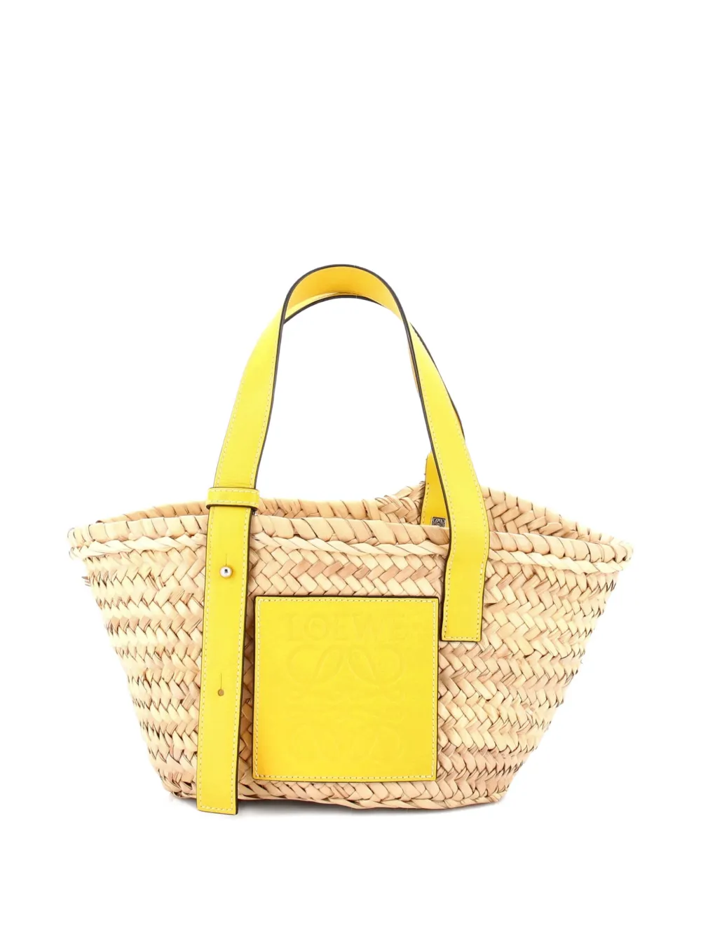 Loewe Pre-Owned Basket Raffia Small tote bag - Giallo