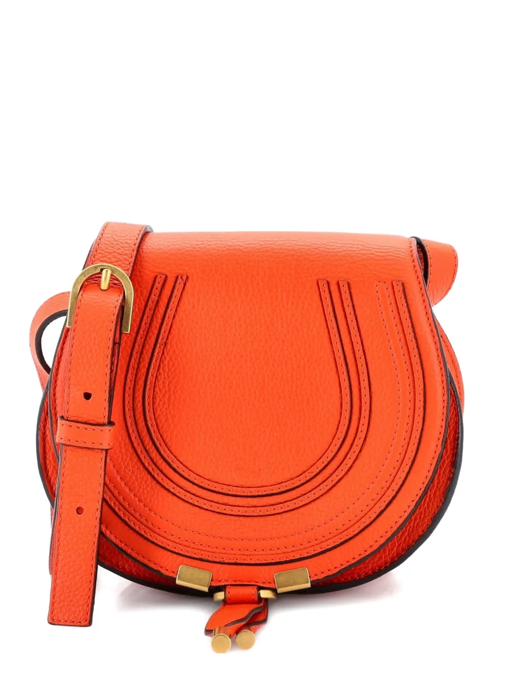 Chloé Pre-Owned Marcie Leather Small crossbody bag - Arancione