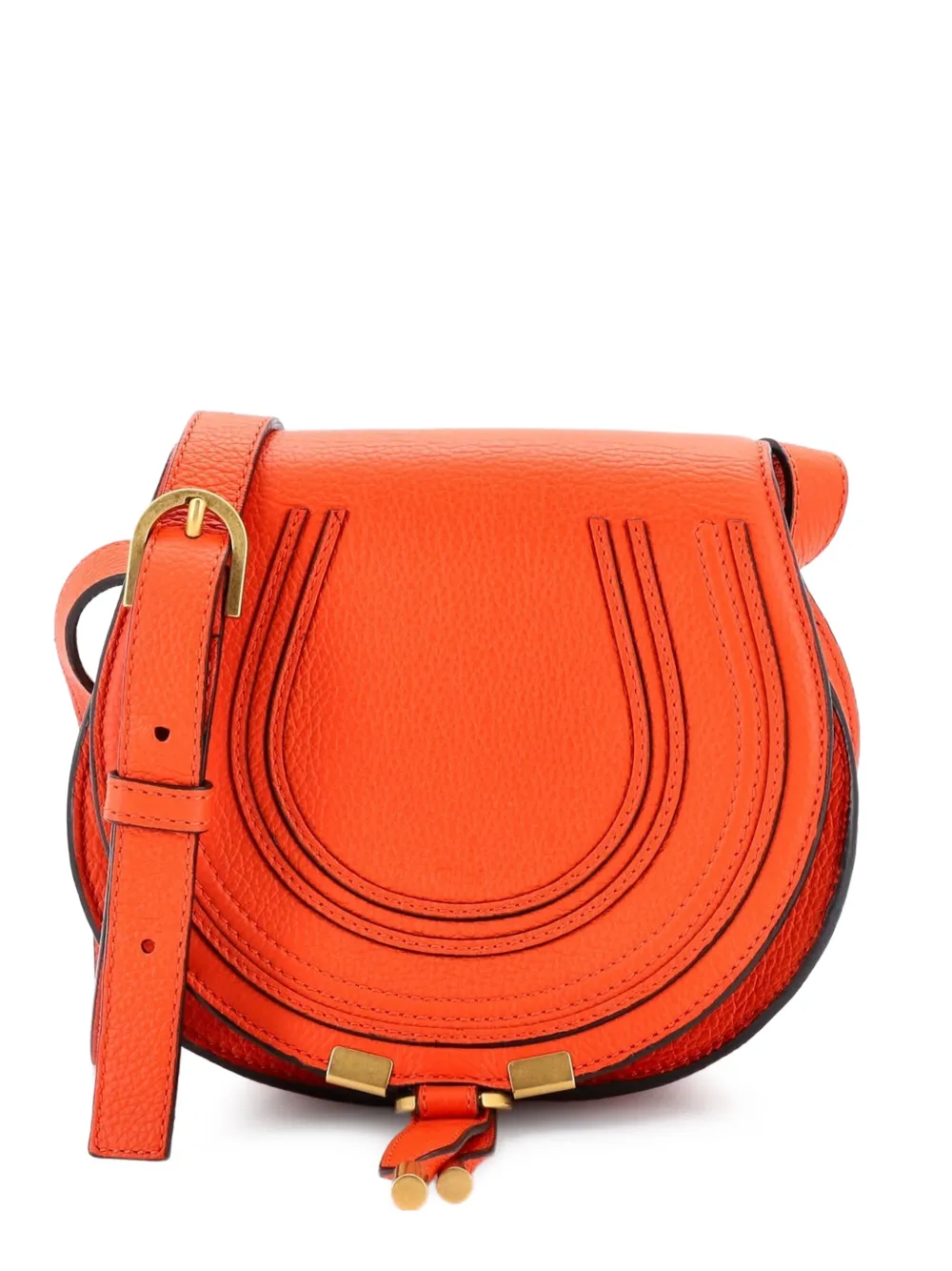 Chloé Pre-Owned Marcie Leather Small crossbody bag - Arancione