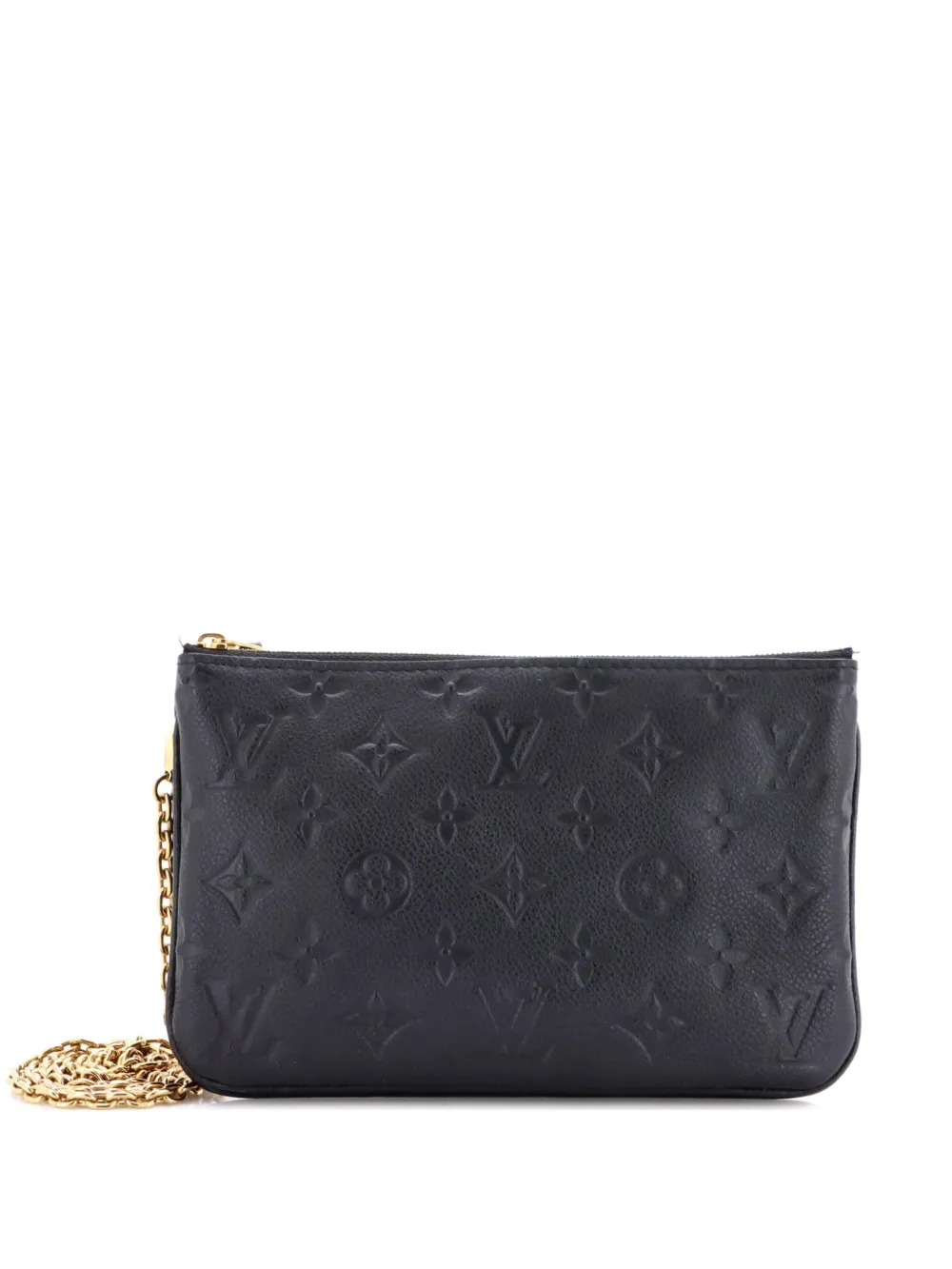 Louis Vuitton Pre-Owned Double Zip Pochette Monogram Empreinte Leather clutch bag - Nero