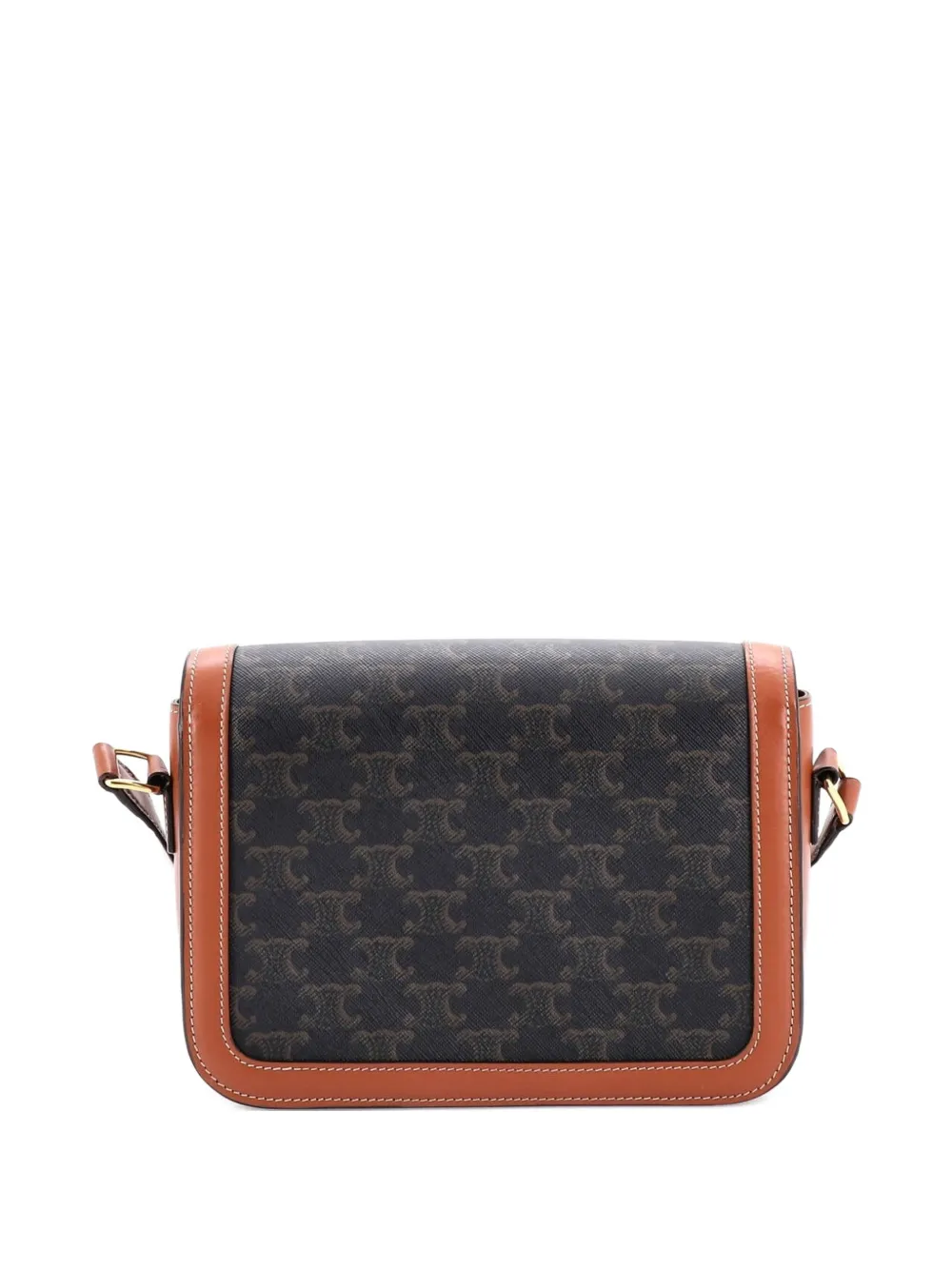  Celine Pre-owned Triomphe Triomphe Coated Canvas Medium Shoulder Bag - Brown 