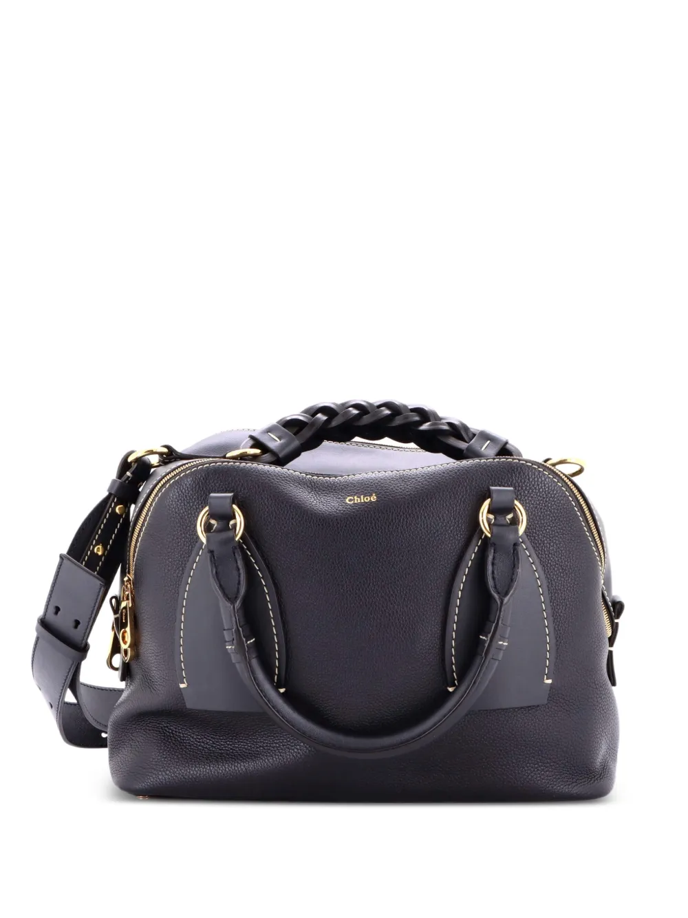Chloé Pre-Owned Daria Bag Leather Medium shoulder bag - Schwarz