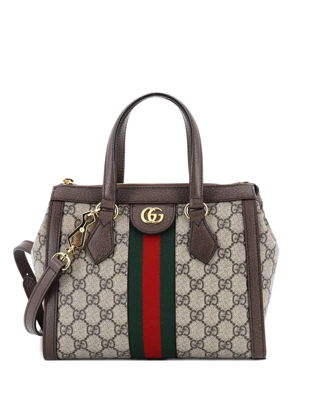 Gucci Pre-Owned Ophidia Top Handle GG Coated Canvas Small tote bag - Marrone
