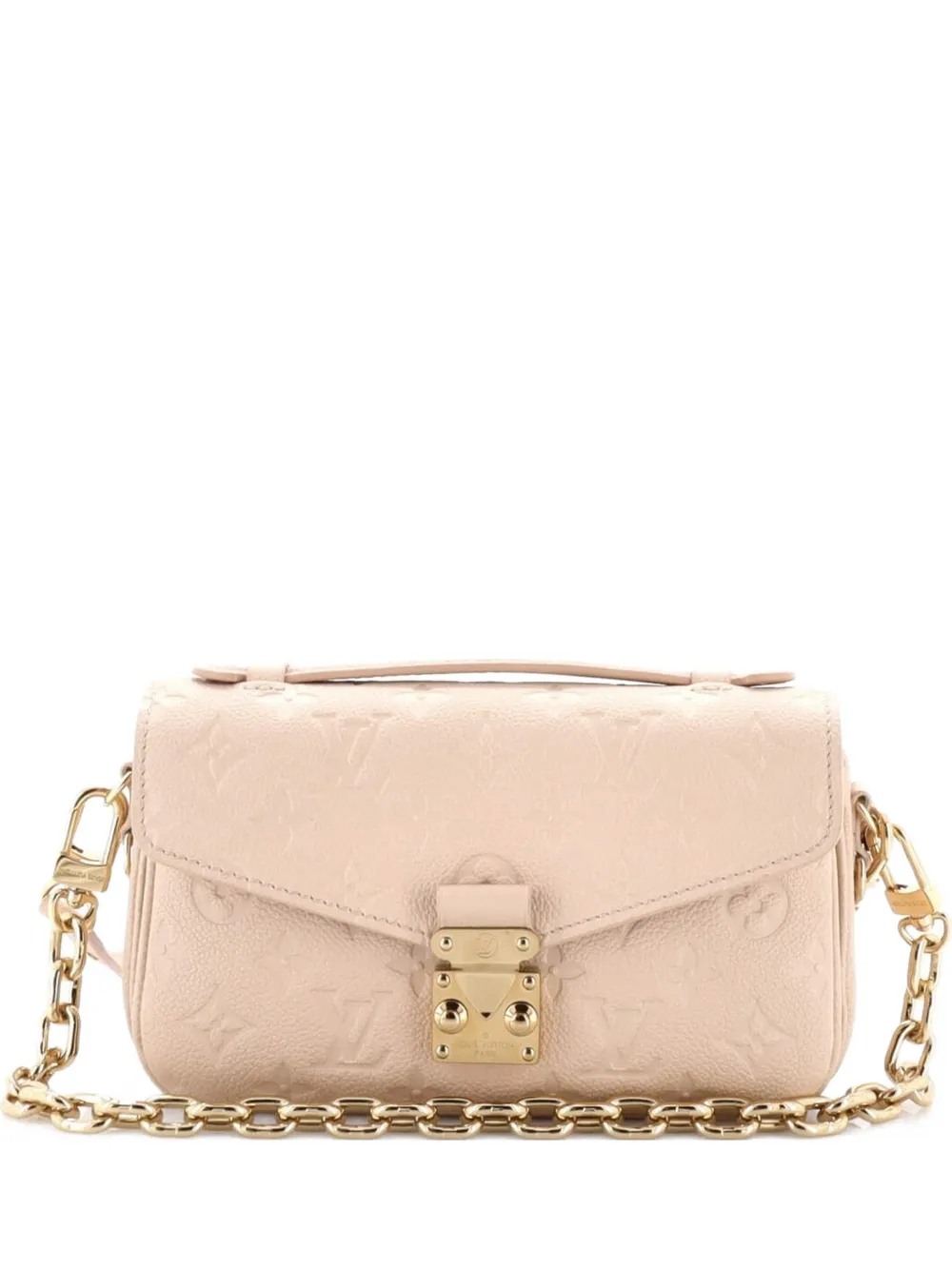 Louis Vuitton Pre-Owned Pochette Metis Monogram Empreinte Leather East West crossbody bag - Nude