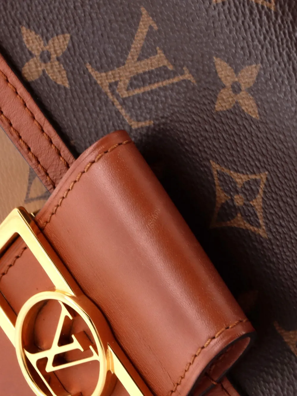 Dauphine Shoulder Bag Reverse Monogram Canvas Mini Crossbody Bag
