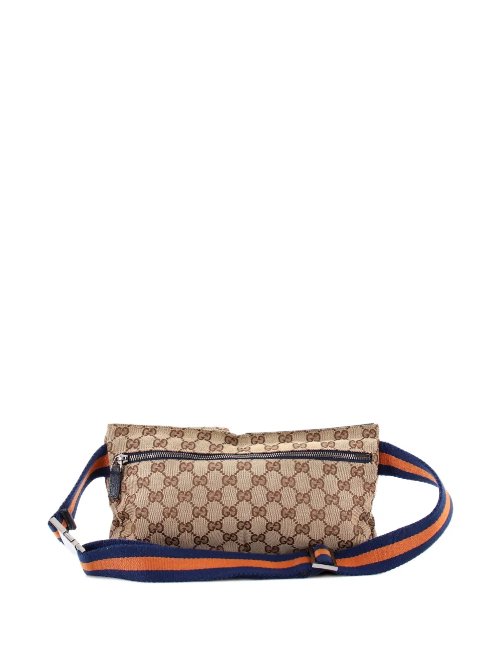Gucci Pre-Owned Vintage Double GG Canvas with Leather belt bag - Marrone