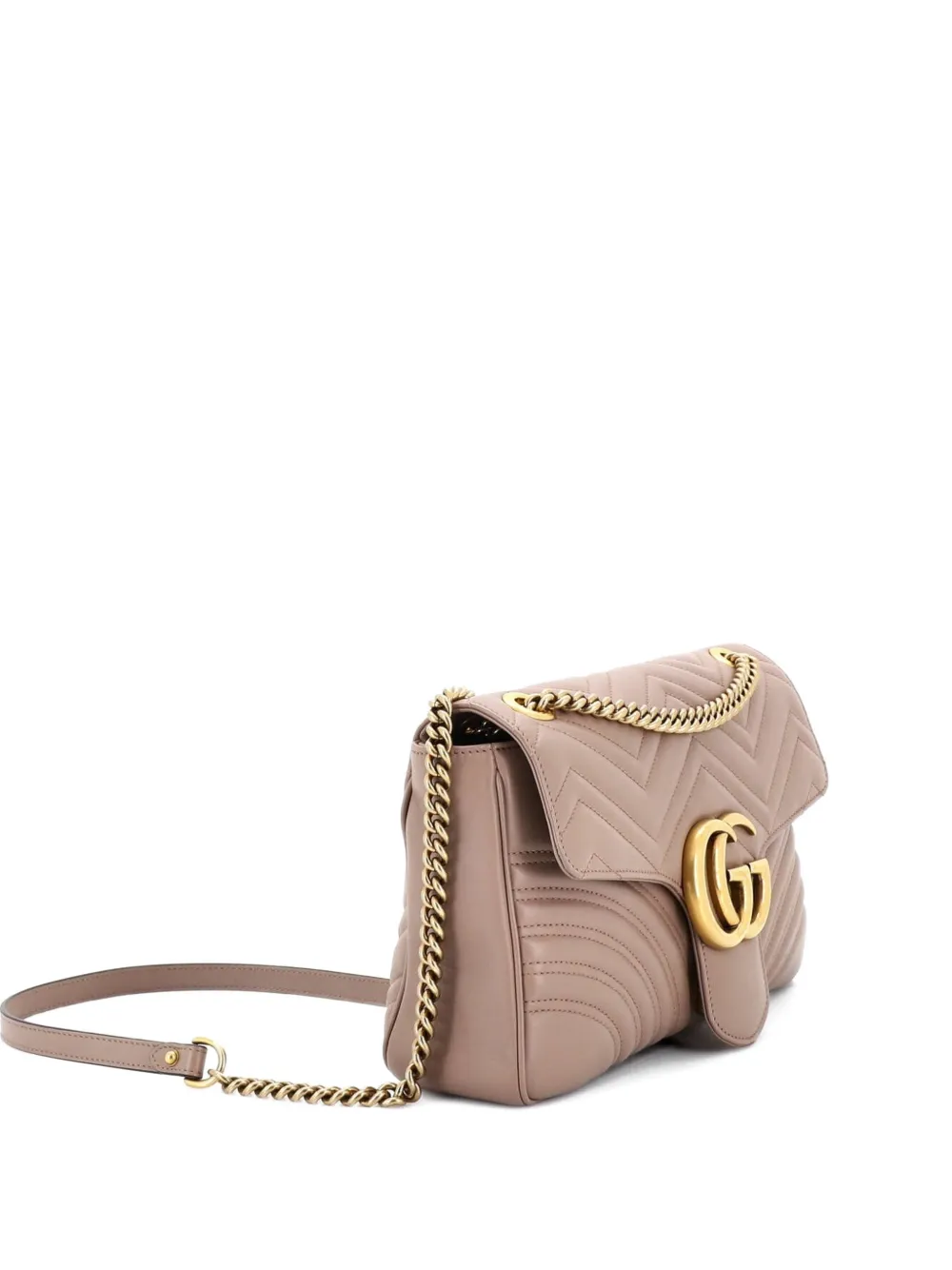 Gucci Pre-Owned GG Marmont Flap Bag Matelasse Leather Medium shoulder bag - Toni neutri