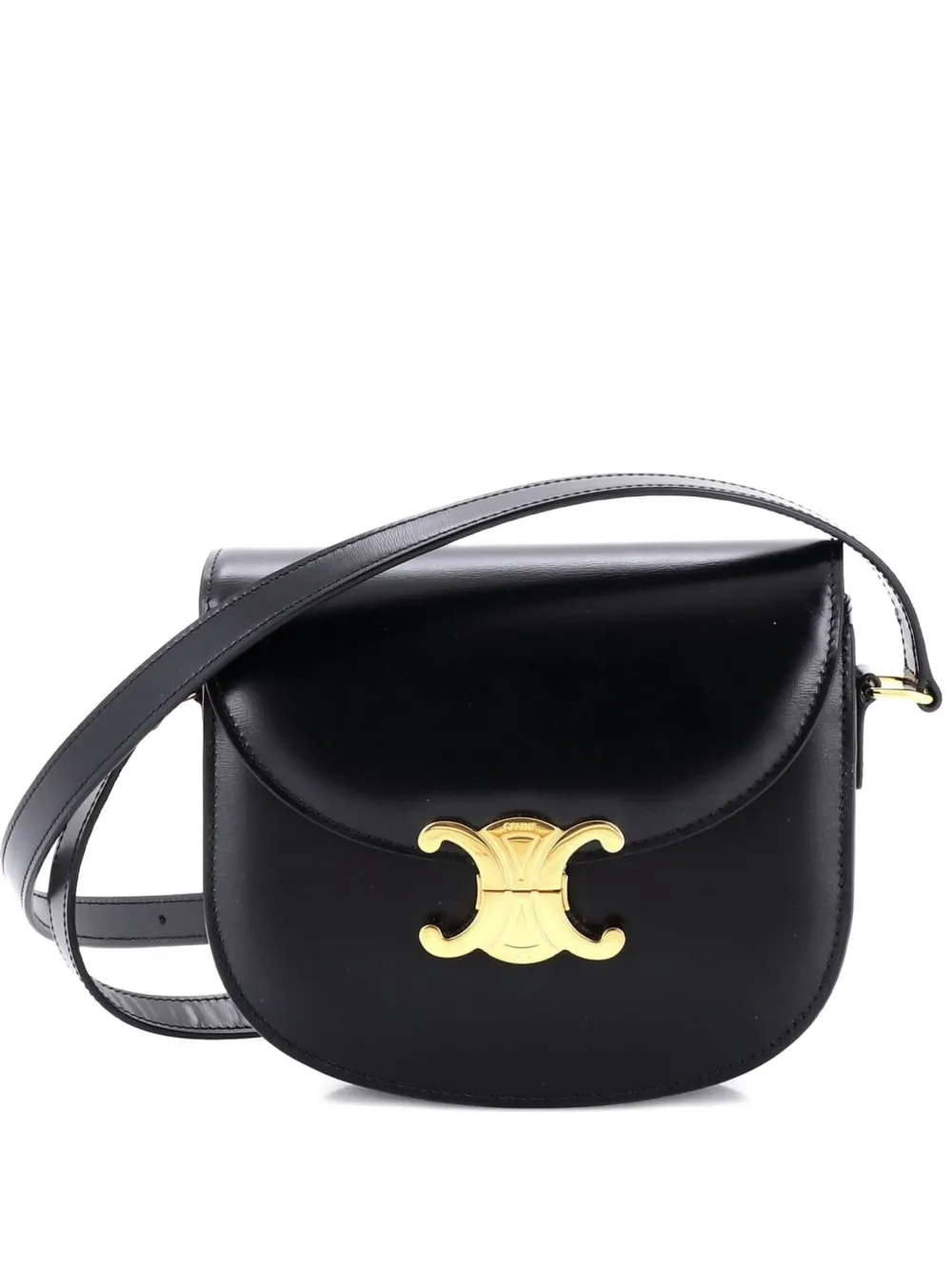Celine Pre-Owned Triomphe Besace Clea Flap Bag Leather shoulder bag - Nero