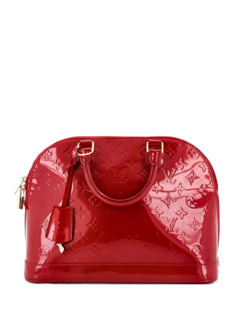Louis Vuitton Pre-Owned Alma Handbag Monogram Vernis MM satchel - Rosso