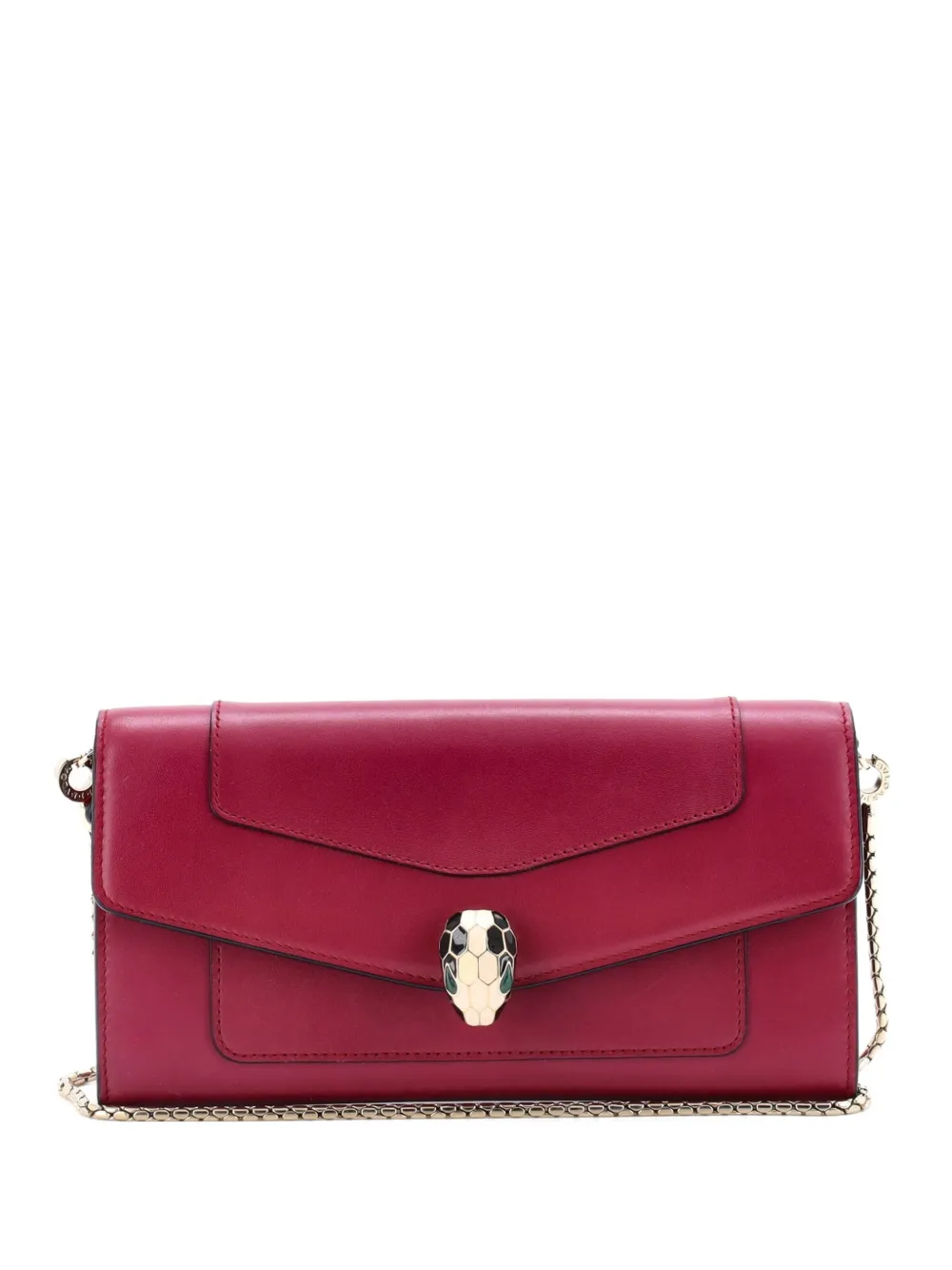 Bvlgari Pre-Owned Serpenti Forever Wallet on Chain Leather Long crossbody bag - Rosa