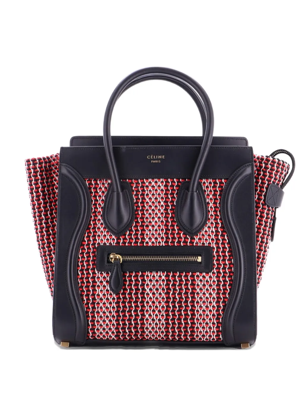 Celine Pre-Owned Luggage Bag Tweed Micro tote bag - Nero