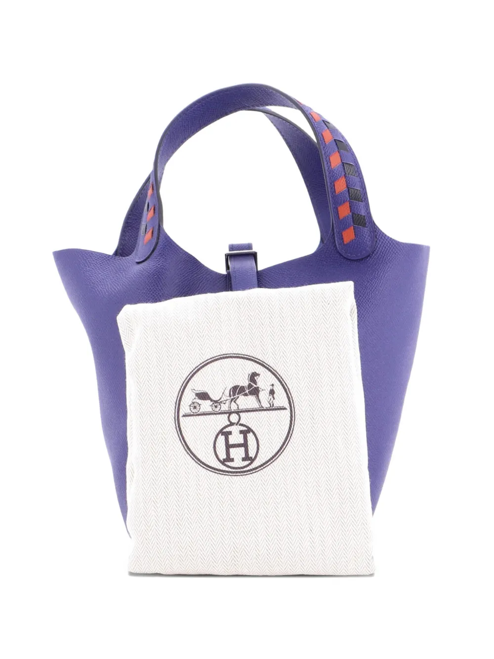 Hermès Pre-Owned Picotin Lock Bag Tressage Epsom PM bucket bag - Blu