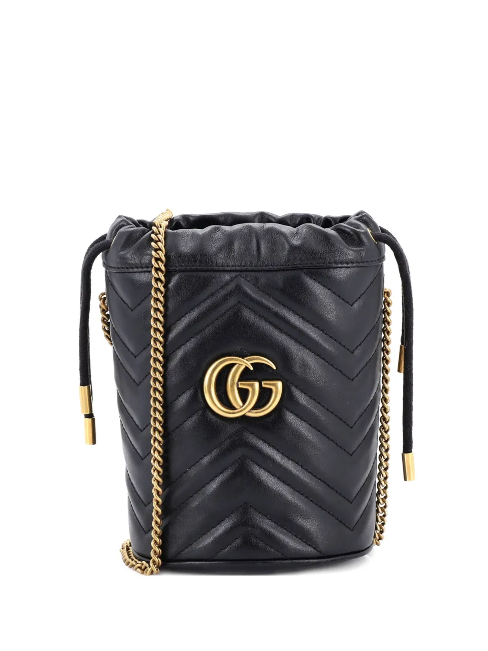 Gucci Pre-Owned GG Marmont Matelasse Leather Mini bucket bag - Nero