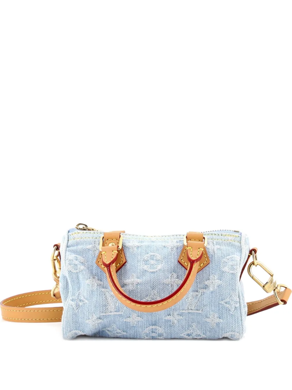 Louis Vuitton Pre-Owned Speedy Bandouliere NM Bag Monogram Denim Sky Nano satchel - Blau