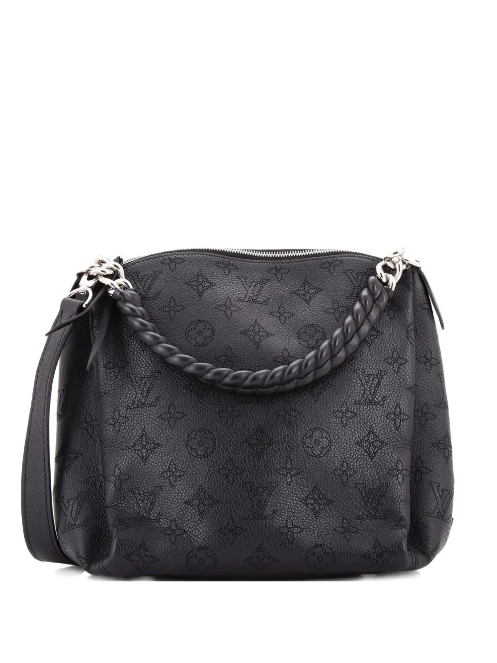 Louis Vuitton Pre-Owned Babylone Handbag Mahina Leather BB hobo bag - Nero