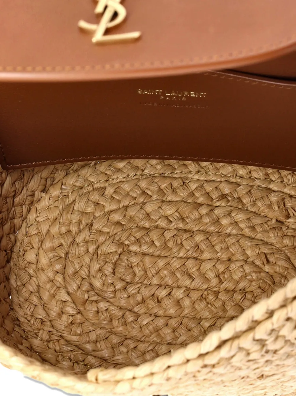 Manon Basket Bag Raffia With Leather Mini Shoulder Bag