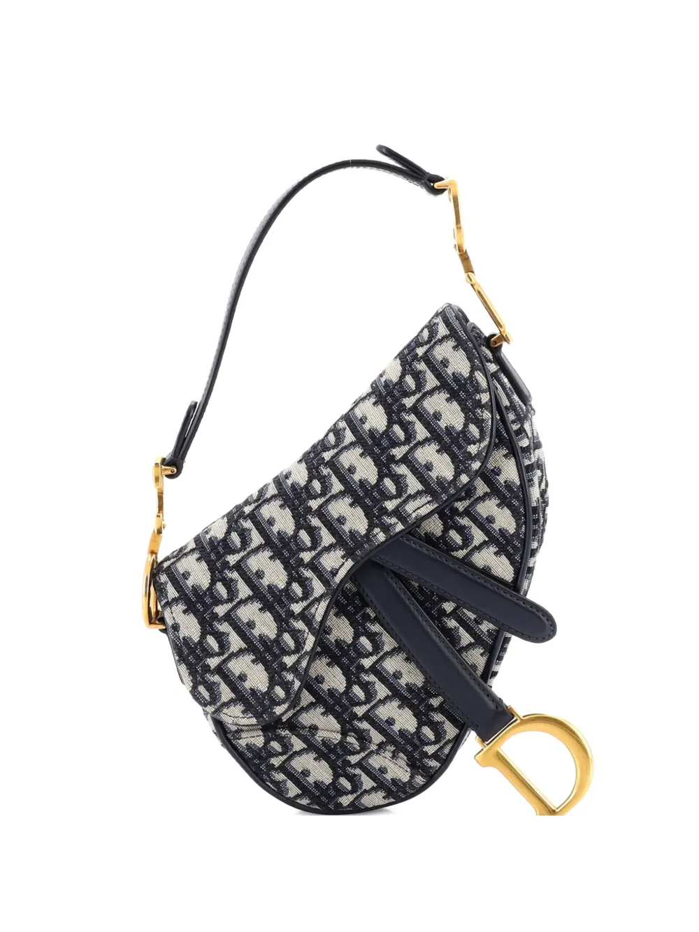 Christian Dior Pre-Owned Saddle Handbag Oblique Canvas Mini shoulder bag - Blu