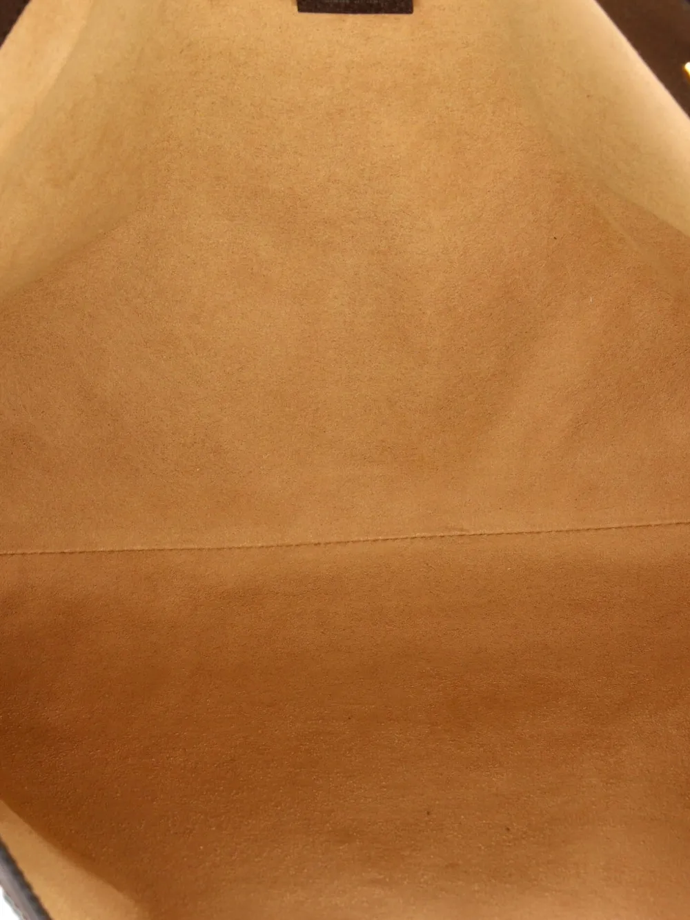 Gucci Pre-Owned Rajah Chain GG Coated Canvas Large tote bag - Marrone