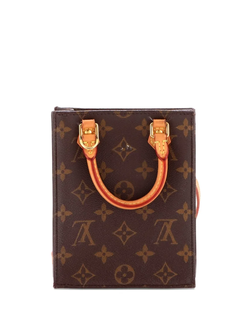 Louis Vuitton Pre-Owned Petit Sac Plat Bag Monogram Canvas crossbody bag - Marrone