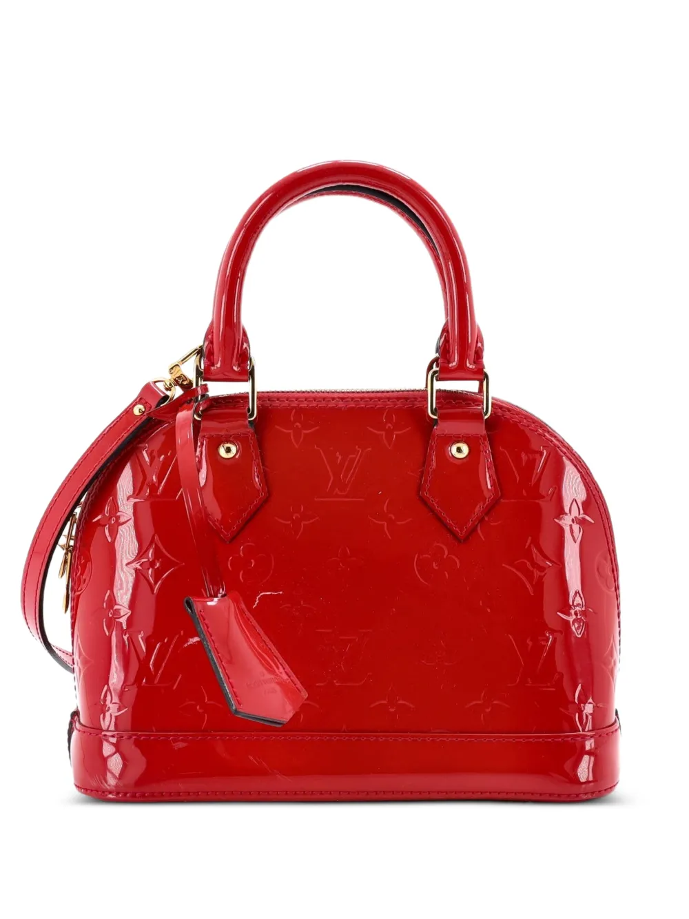 Louis Vuitton Pre-Owned Alma Vernis BB Schultertasche mit Monogramm - Rot