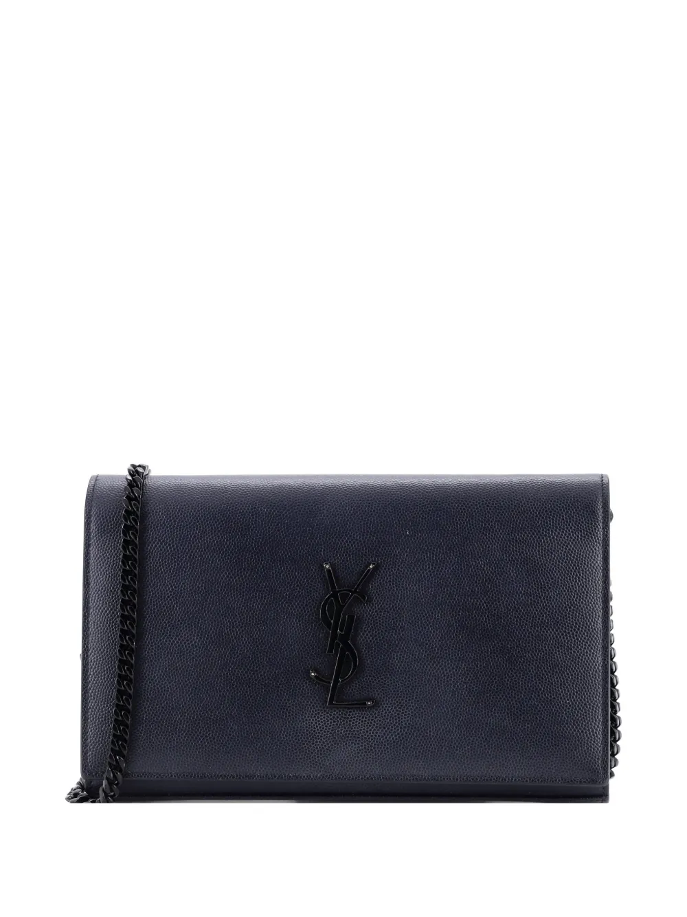 Saint Laurent Pre-Owned Classic Monogram Wallet on Chain Leather crossbody bag - Blu