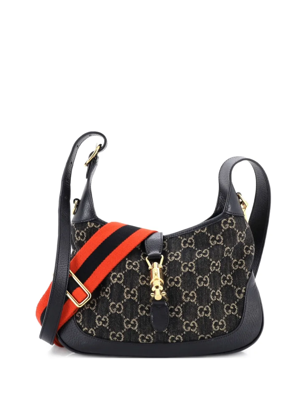 Gucci Pre-Owned Jackie 1961 GG Denim Small hobo bag - Nero