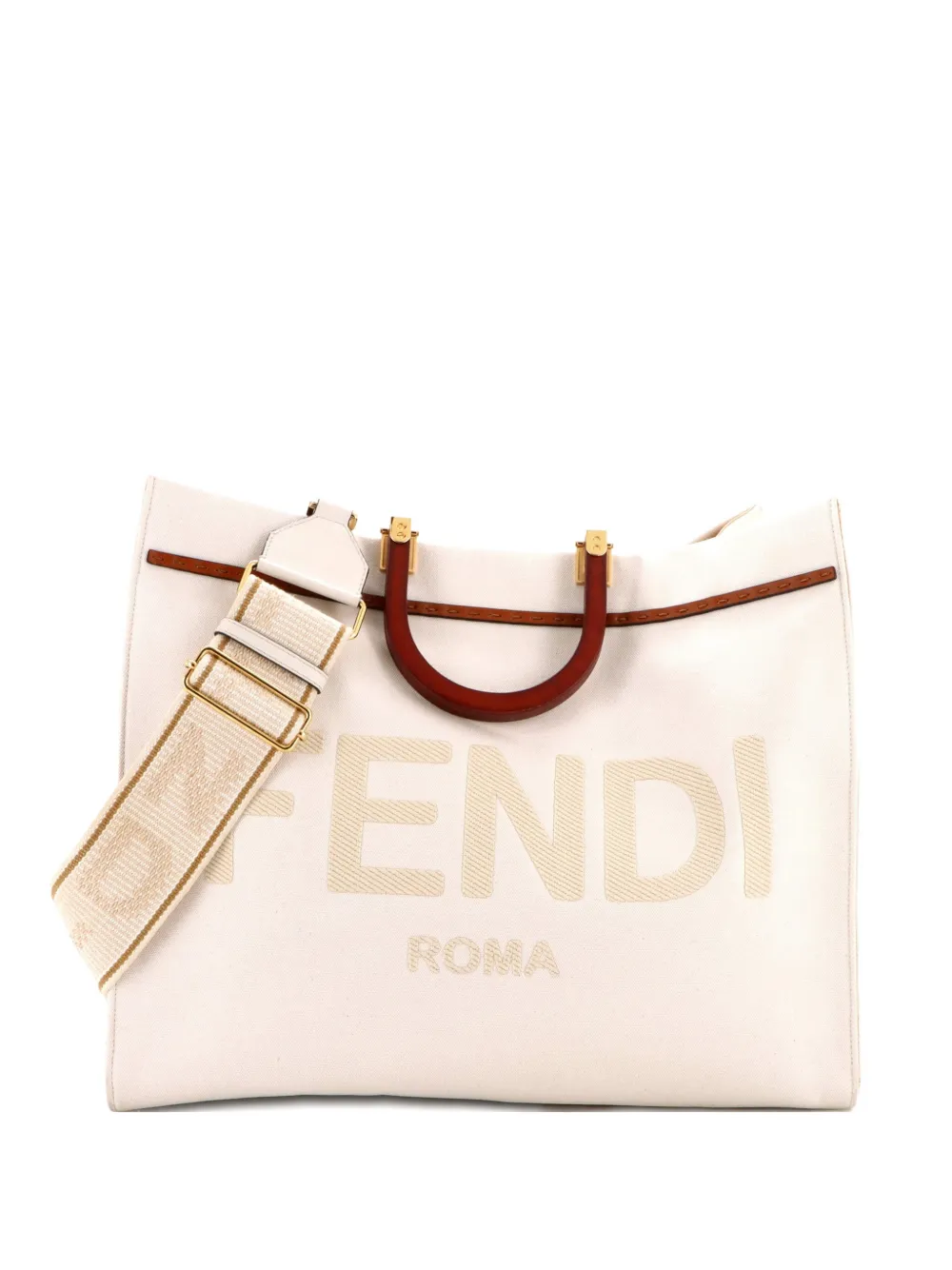 Fendi Pre-Owned Sunshine Shopper Canvas Large tote bag - Toni neutri