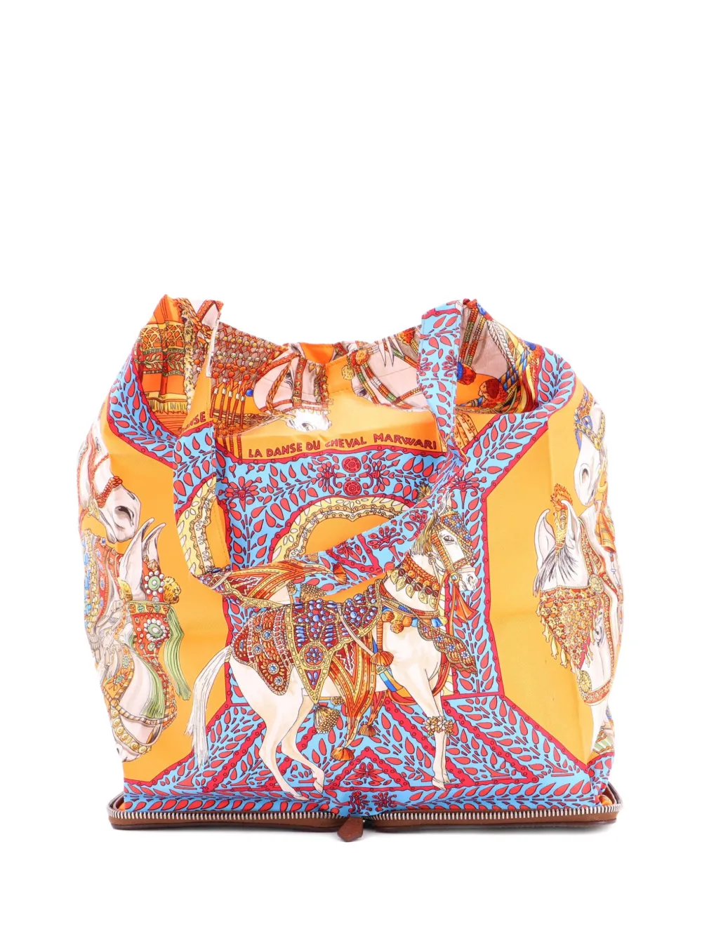 Hermès Pre-Owned Silky Pop Printed Silk tote bag - Braun
