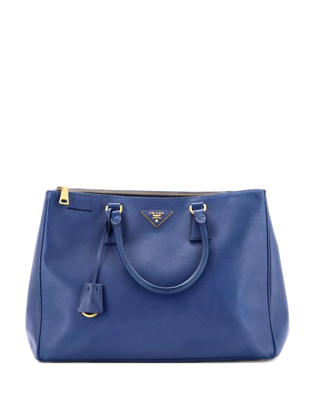 Prada Pre-Owned Double Zip Lux Saffiano Leather Large tote bag - Blu