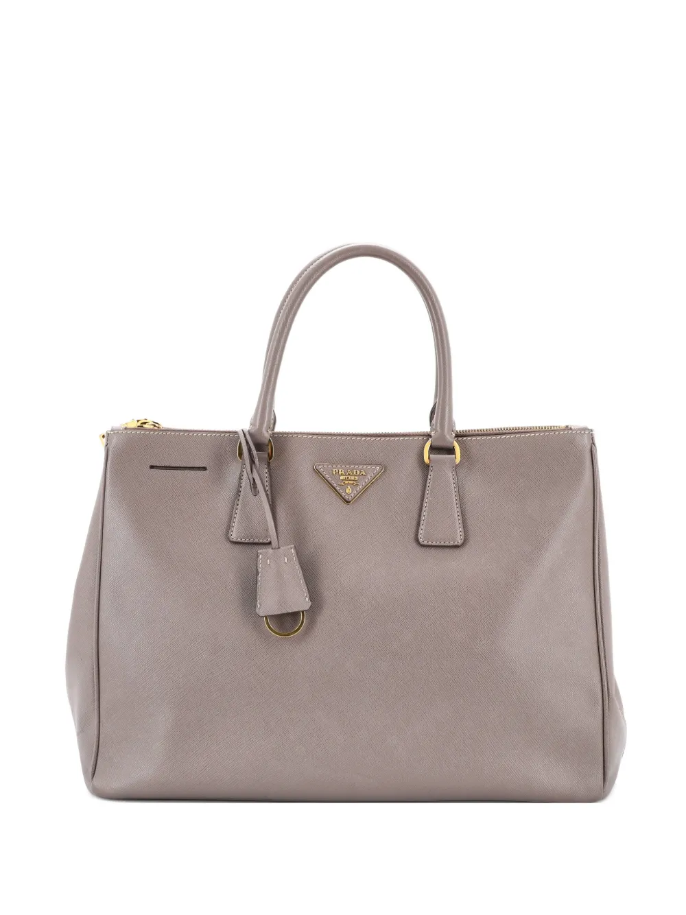 Prada Pre-Owned Double Zip Lux Saffiano Leather Large tote bag - Grau