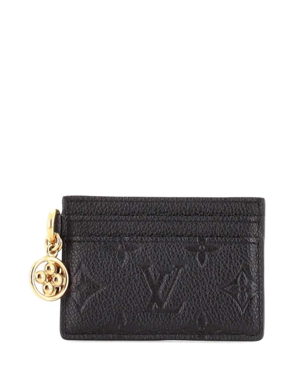 Louis Vuitton Pre-Owned LV Charms Monogram Empreinte Leather card holder - Nero