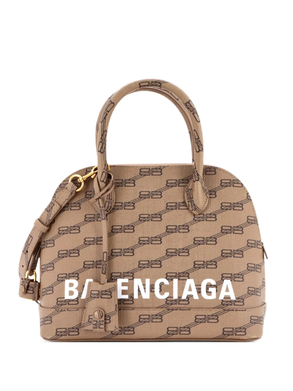 Balenciaga Pre-Owned Ville Bag BB Monogram Coated Canvas Small satchel - Marrone