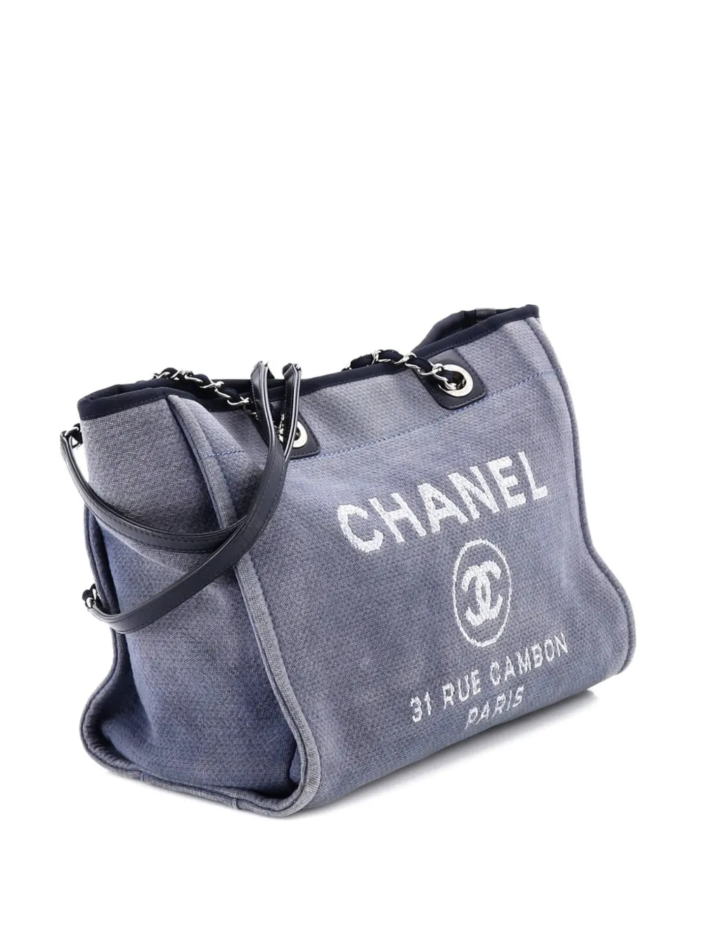 CHANEL Pre-Owned Deauville Canvas Small tote bag - Blu