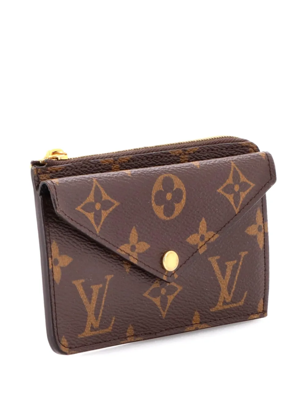 Pre-owned Louis Vuitton Recto Verso Monogram Canvas Card Holder In Black