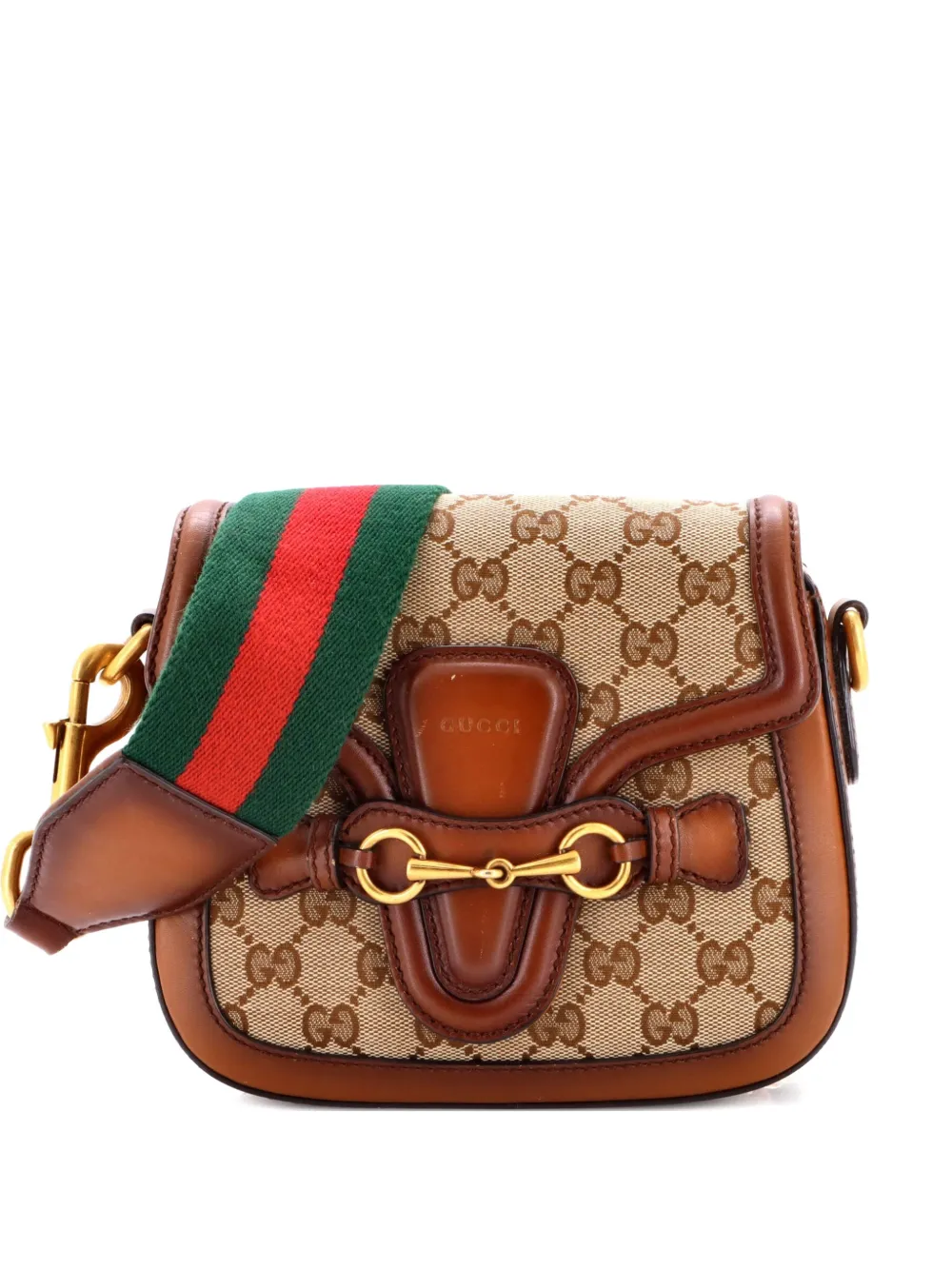 Gucci Pre-Owned Lady Web Shoulder Bag GG Canvas Small crossbody bag - Marrone