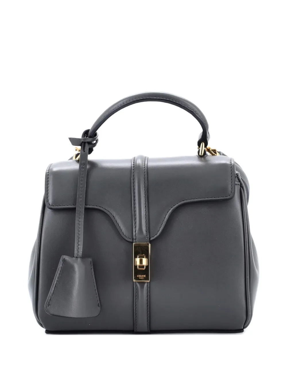 Celine Pre-Owned 16 Top Handle Bag Smooth Calfskin Mini satchel - Grigio
