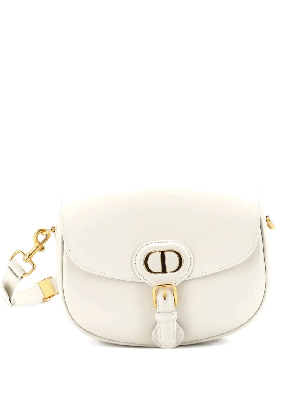 Christian Dior Pre-Owned Bobby Flap Bag Leather Medium crossbody bag - Bianco