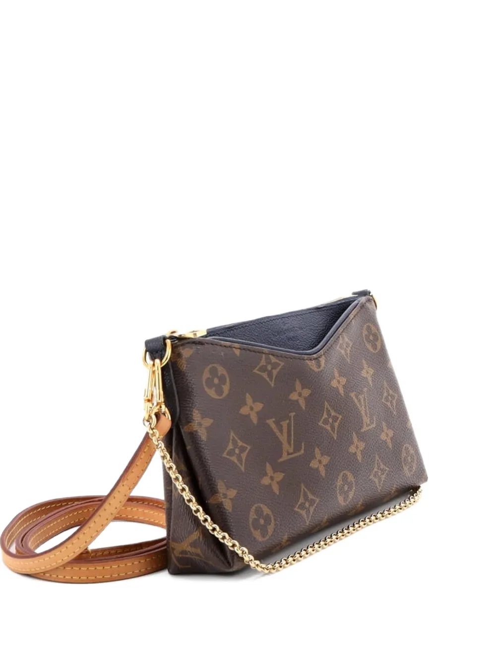 Louis Vuitton Pre-Owned Pallas Monogram Canvas with Leather clutch bag - Braun