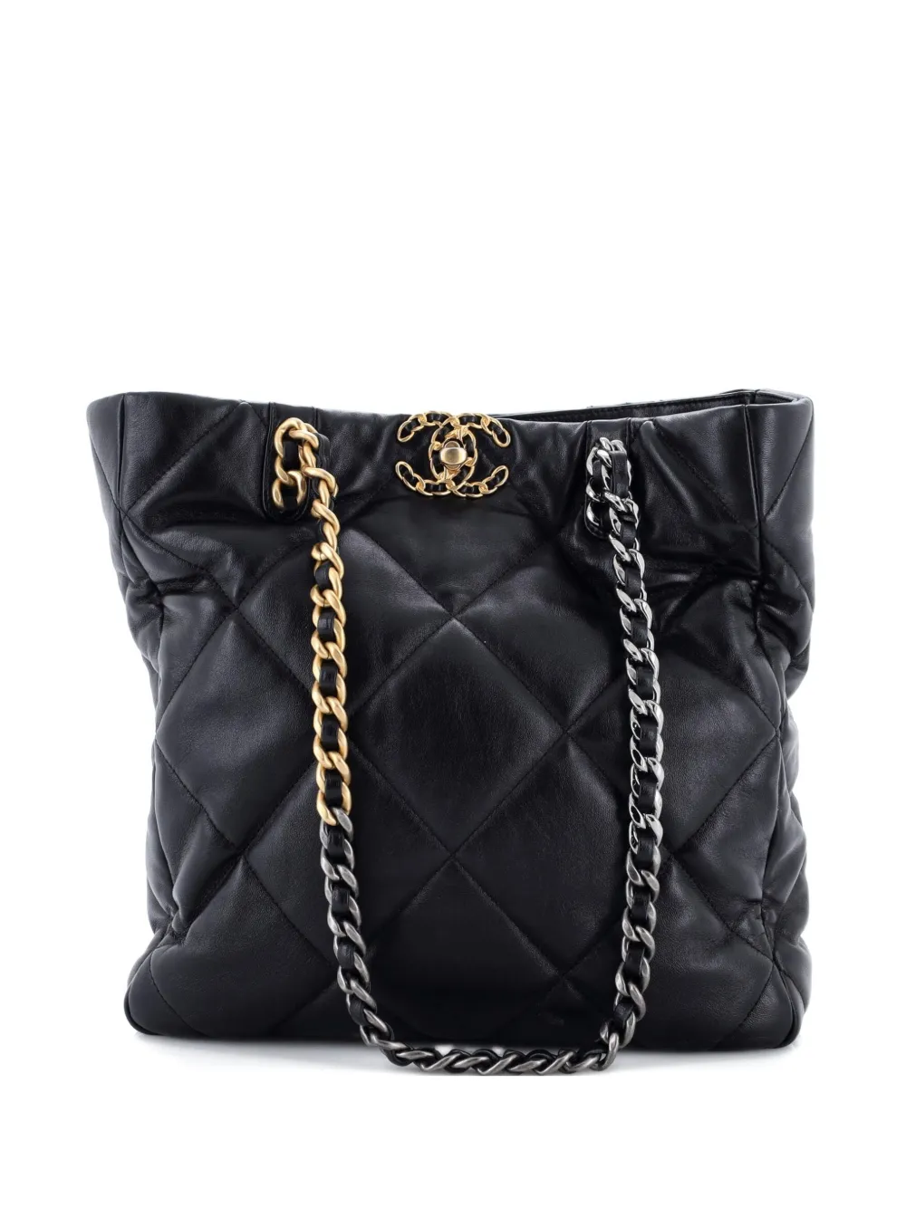 CHANEL Pre-Owned 19 Shopping Bag Quilted Leather Medium tote bag - Schwarz