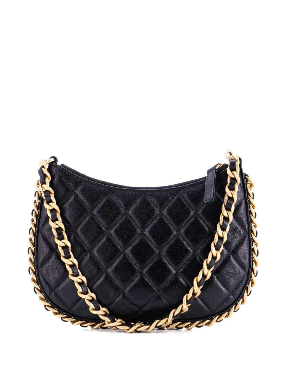 CHANEL Pre-Owned CC Chain Around Quilted Lambskin hobo bag - Nero