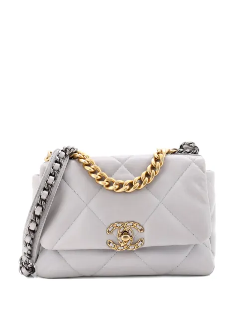 CHANEL Pre-Owned 19 Flap Bag Quilted Leather Medium crossbody bag