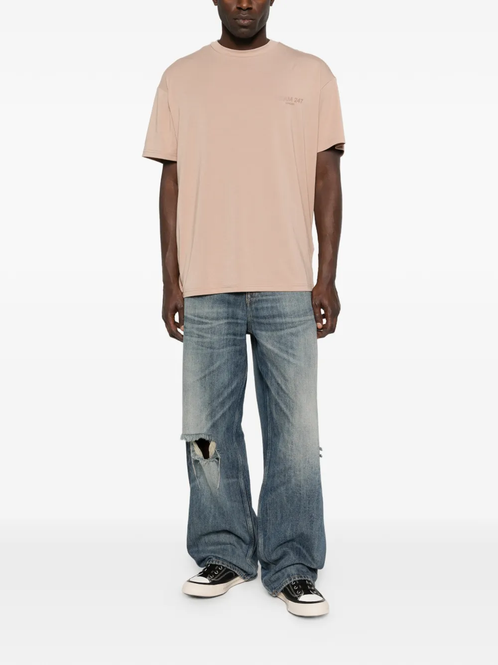 Represent T-shirt met logoprint Beige