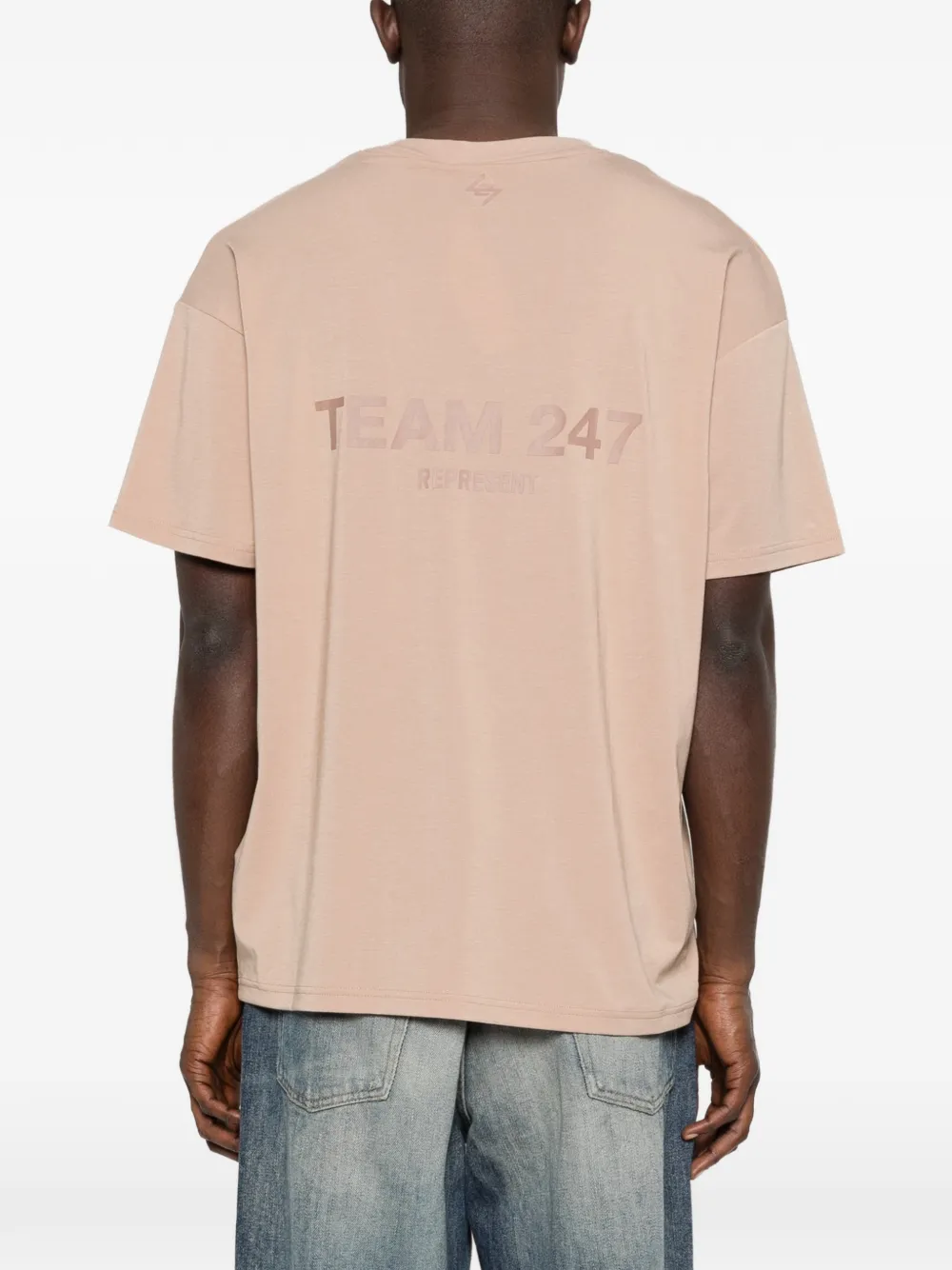 Represent T-shirt met logoprint Beige