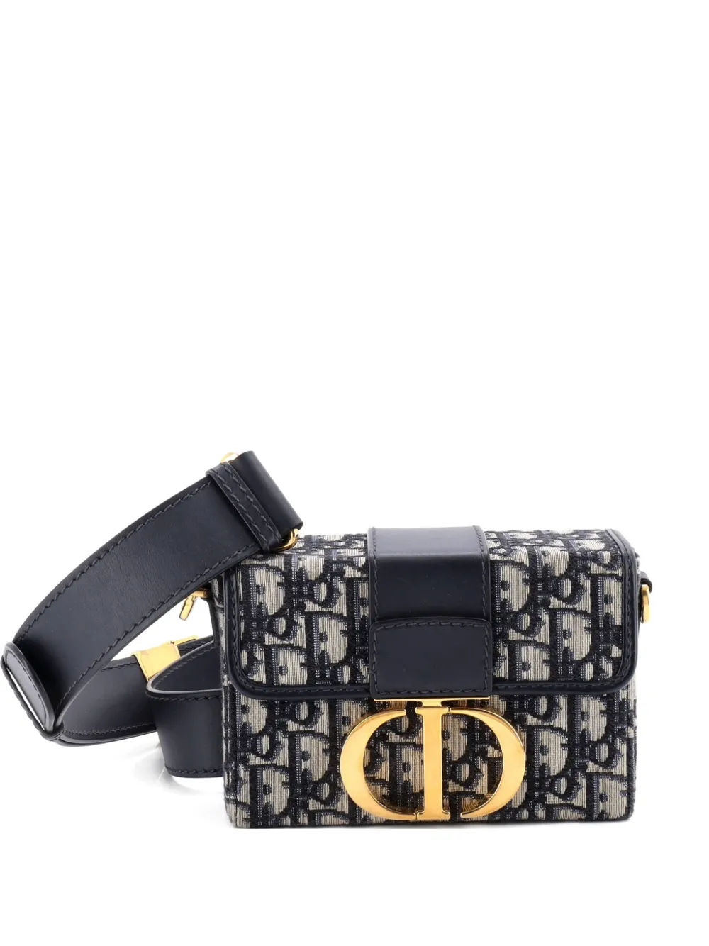 Christian Dior Pre-Owned 30 Montaigne Box Bag Oblique Canvas crossbody bag - Blu