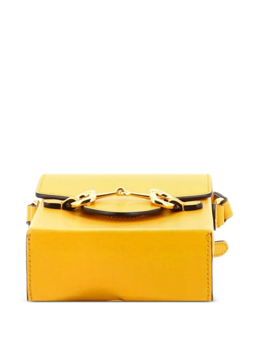 Gucci Pre-Owned Horsebit 1955 Leather Mini Crossbody Bag | Yellow