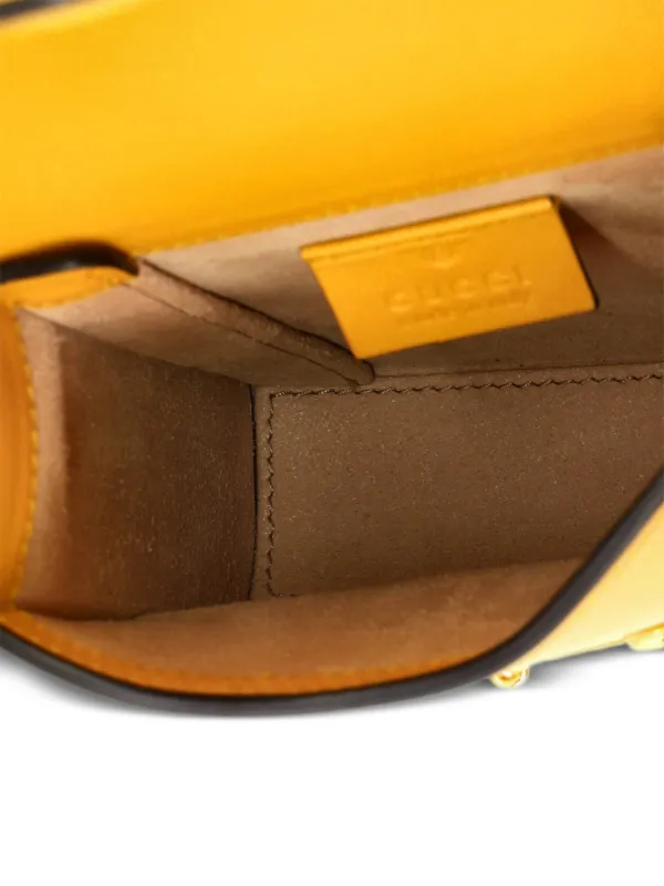 Gucci Pre-Owned Horsebit 1955 Leather Mini Crossbody Bag | Yellow