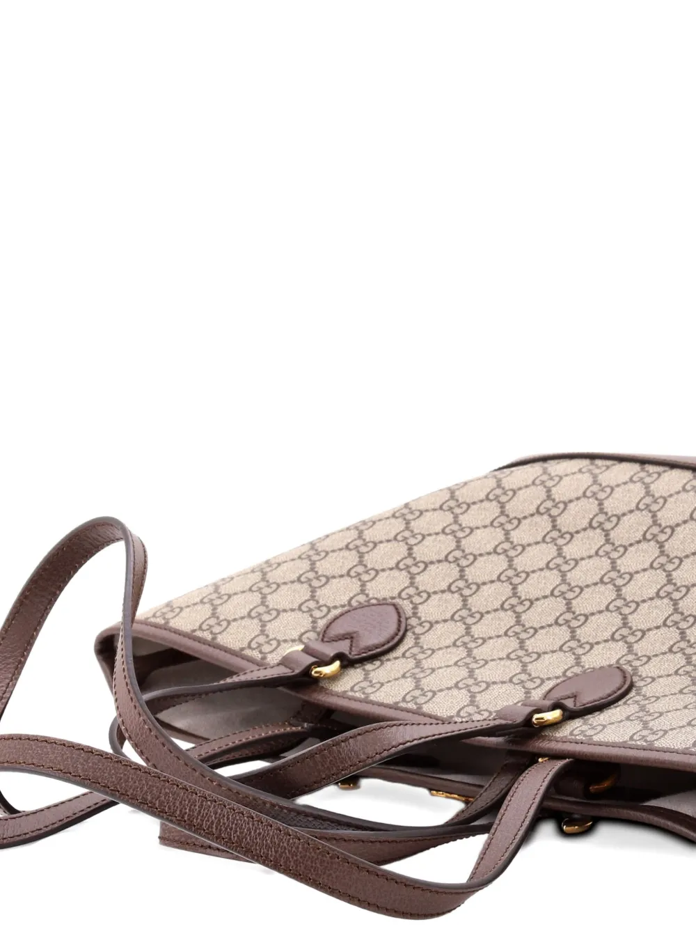 Gucci Pre-Owned Ophidia Top Handle Shopping GG Coated Canvas and Leather Small tote bag - Marrone