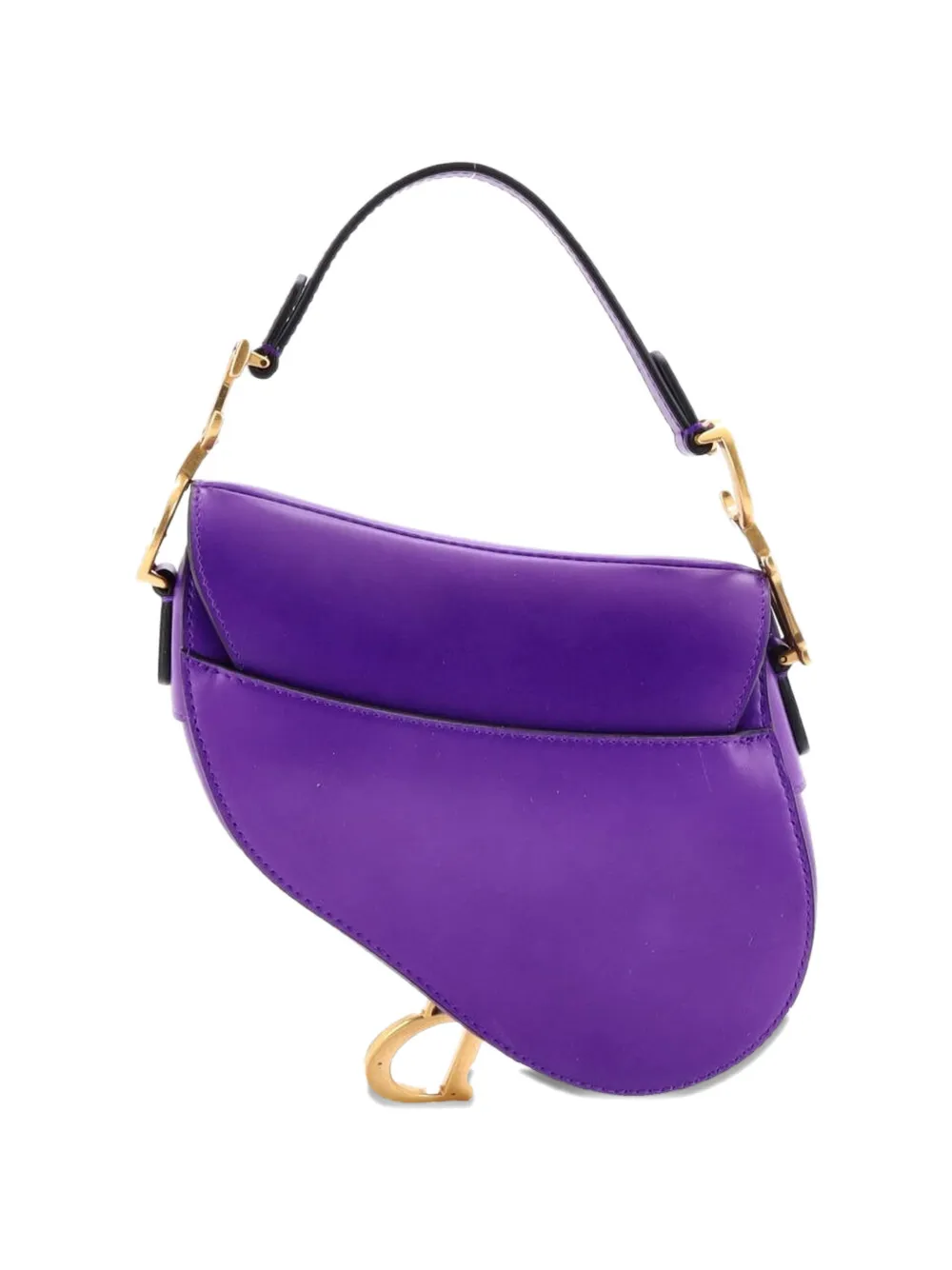 Christian Dior Pre-Owned Saddle Handbag with Strap Leather Mini shoulder bag - Viola