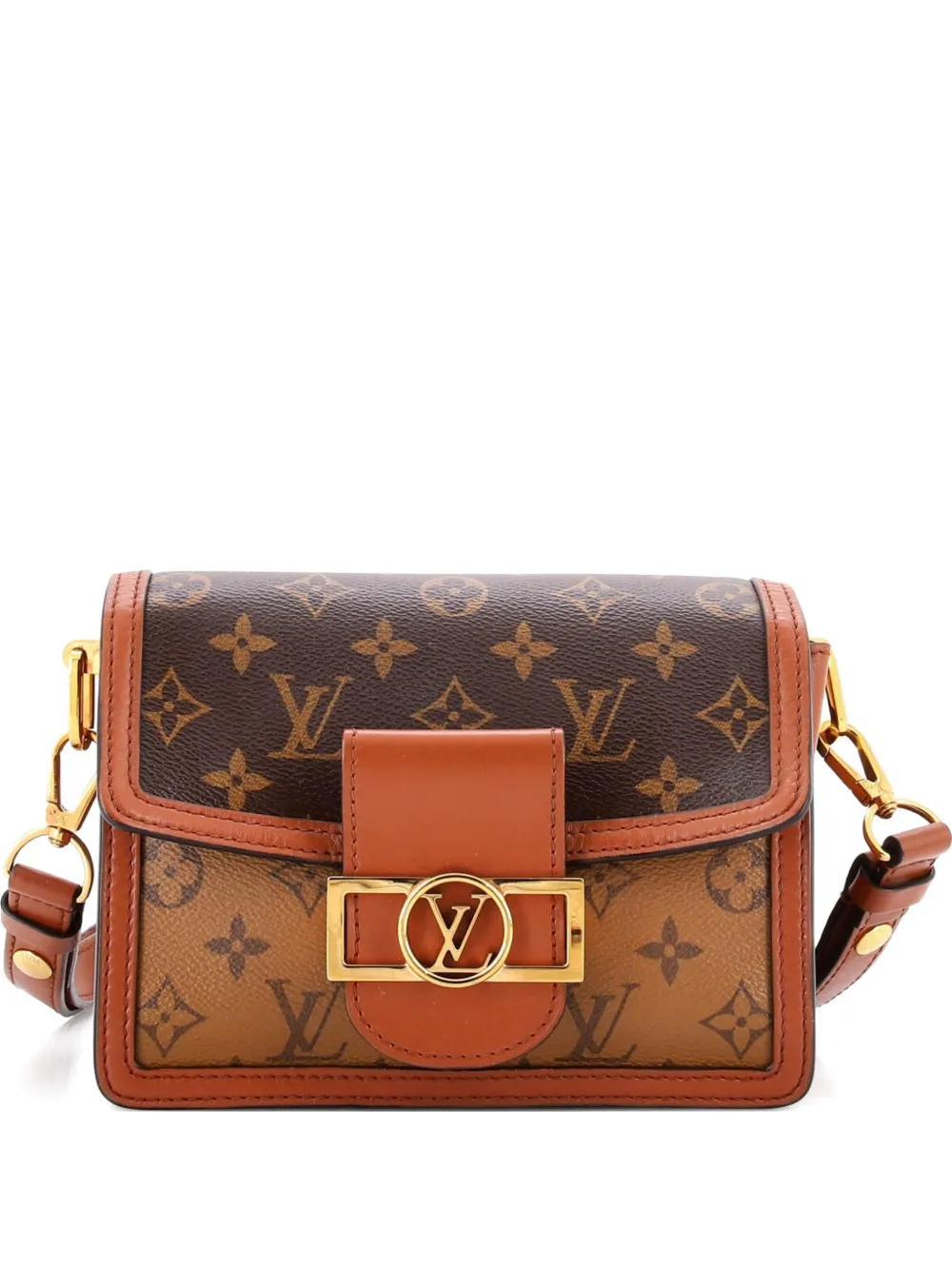Louis Vuitton Pre-Owned Dauphine Shoulder Bag Reverse Monogram Canvas Mini crossbody bag - Marrone